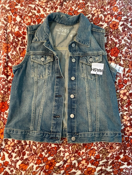 GAP Jackets & Blazers - GAP 1969 Medium Wash Blue Denim Vest